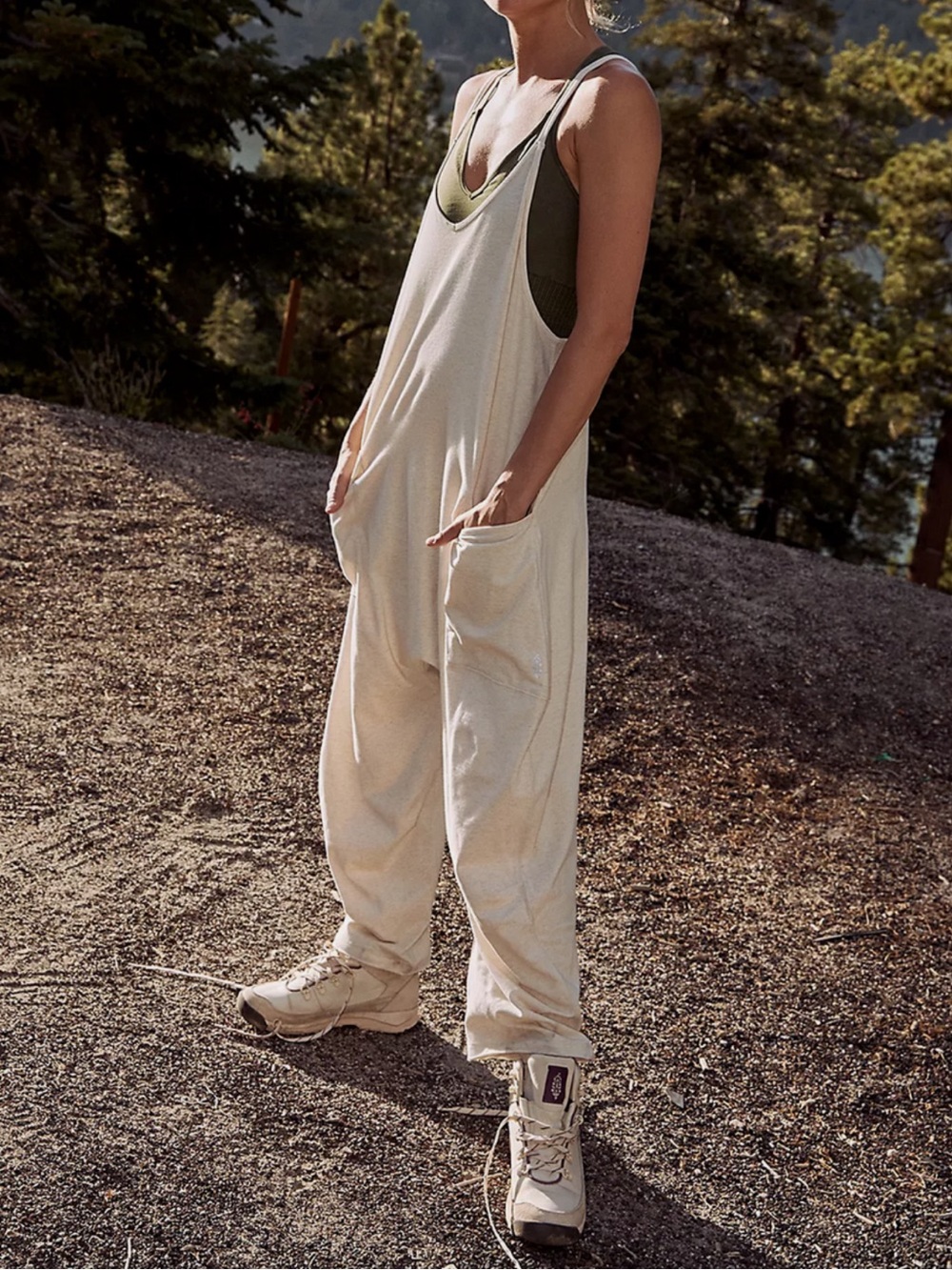 Free People Hot Shot Onesie - heather oatmeal